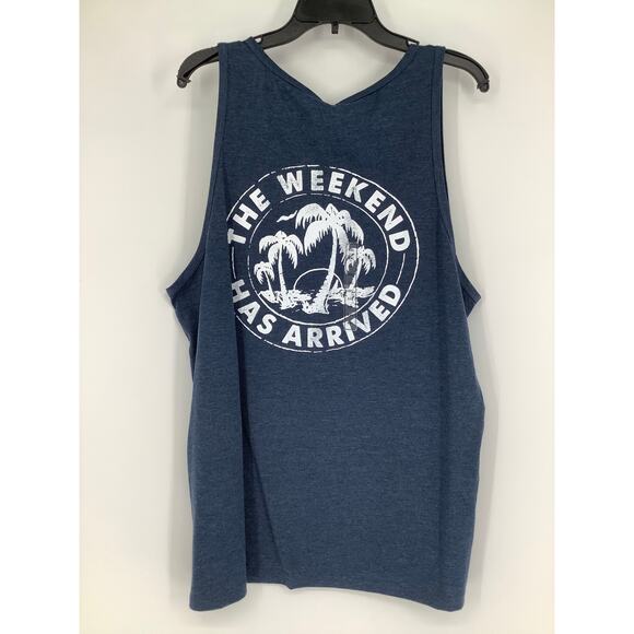 Chubbies Men’s XL Blue The Relaxer Weekend Has Arrived Graphic Tank Top K23-13 - Picture 5 of 9